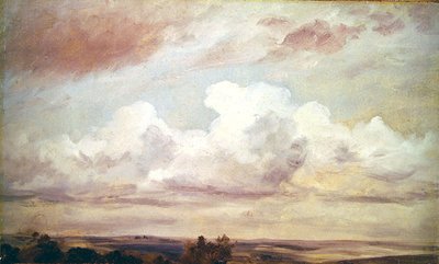 Uitgestrekt landschap door John Constable