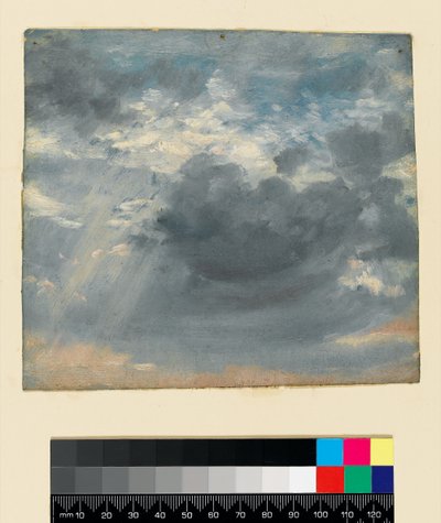 Luchtstudie met een Zonnestraal door John Constable