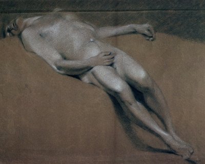 Studie van een Liggende Mannelijke Naakt door John Constable