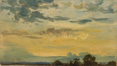 Zomerzonsondergang, begin 19e eeuw door John Constable