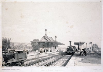 Station Pangbourne, 1846 door John Cooke Bourne