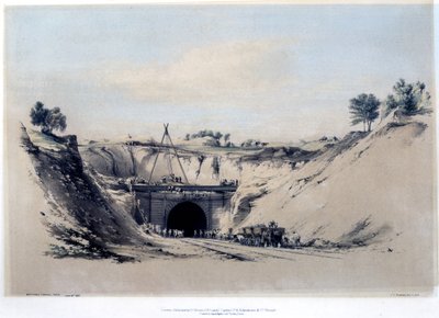 Watford Tunnel, Hertfordshire, 6 juni 1837 door John Cooke Bourne