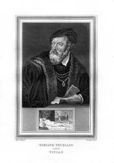 Tiziano Vecelli Titian, Italiaanse Hoogrenaissance schilder, 1825 door John Corner