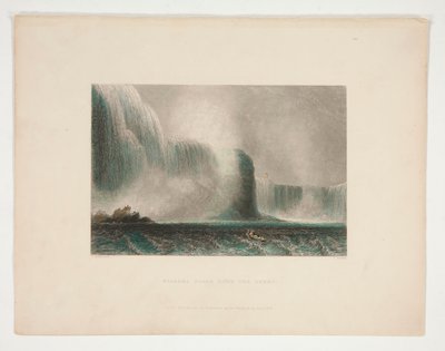 Niagara Falls vanaf de Veerboot, illustratie voor Nathaniel Parker Willis door John Cousen