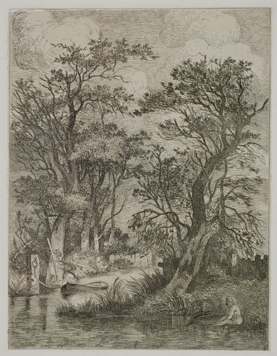 Rivierscène, uitgegeven door J. & W. Freeman, 1821 door John Crome