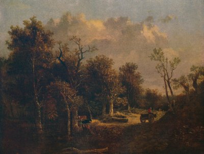 De Rand van het Bos, met Boerenkar en Vee, ca. 1811 door John Crome