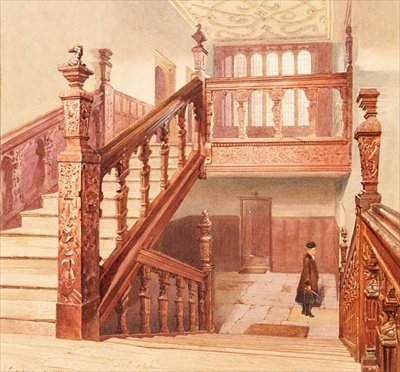 Charterhouse: de grote trap, mei 1885 door John Crowther