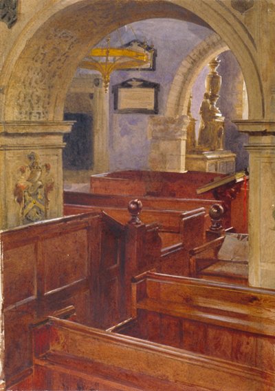 Interieur van All Saints Church, Chelsea, Londen, 1880 door John Crowther