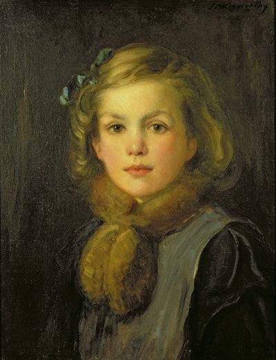 Portret van een meisje door John Dalzell Kenworthy