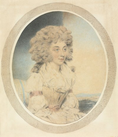 Zittende Jonge Dame naar Rechts door John Downman