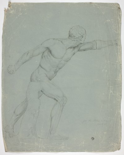 De Borghese Gladiator van het Standbeeld in Rome door John Downman