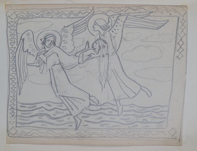 Zonder titel [Studie voor Sint Bride] door John Duncan