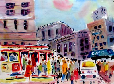 De levendige kabeltram van San Francisco door John Dunn