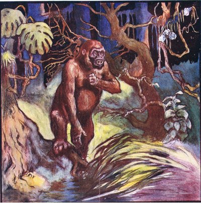 Voor ons stond een immense gorilla door John Edwin Noble