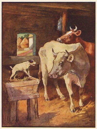 De Hond in de Kribbe door John Edwin Noble