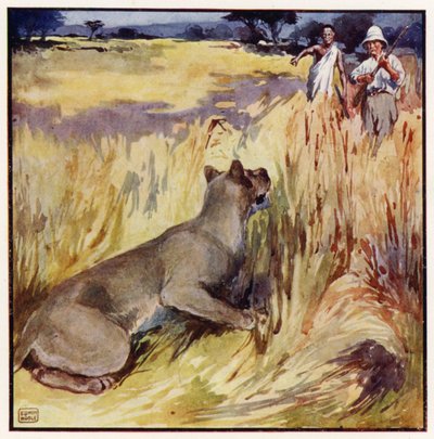 Met een diepe grom verdween ze in het riet door John Edwin Noble
