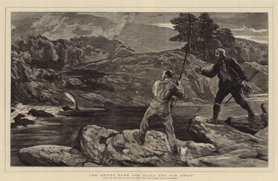 De kunstenaar over de heuvels en ver weg door John Evan Hodgson