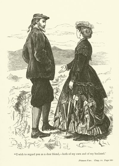 Illustratie voor Phineas Finn door Anthony Trollope door John Everett Millais