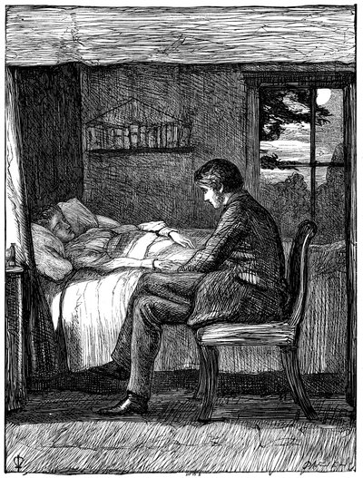 Illustratie voor het gedicht Laatste Woorden door Owen Meredith, 1860 door John Everett Millais