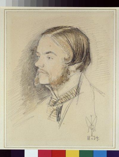 Portret van Holman Hunt, 1854 door John Everett Millais