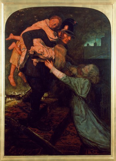 De redding door John Everett Millais