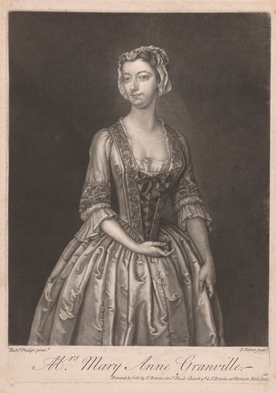 Mevrouw Mary Ann Granville door John Faber the younger