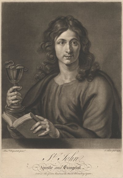 St. Johannes, Apostel en Evangelist door John Faber the younger