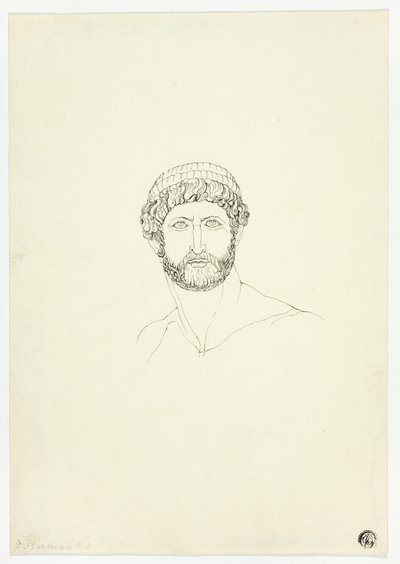 Buste van man met baard door John Flaxman