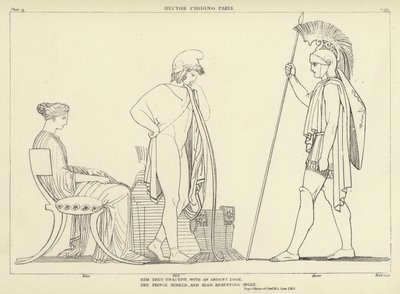 Hector berispt Paris door John Flaxman