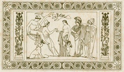 Het oordeel van Parijs (illustratie) door John Flaxman
