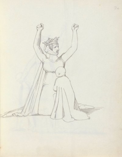 Mevrouw Siddons als Constance door John Flaxman