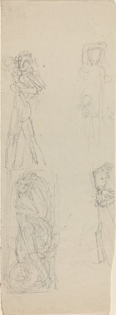 Blad met Studies [recto en verso] door John Flaxman