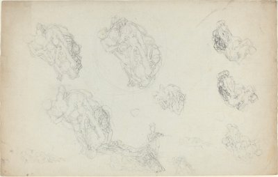 Blad met studies door John Flaxman