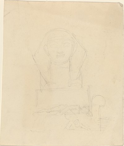 Sfinx met Liggende Figuren op de Voorgrond door John Flaxman