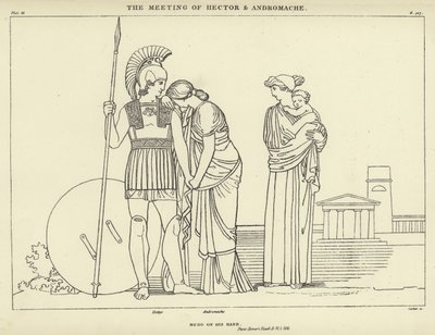 De ontmoeting van Hector en Andromache door John Flaxman
