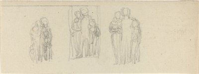 Drie Groepen Figuren (Ouders en Kinderen?) door John Flaxman