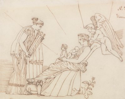 Aan Phoebus bij zijn geboorte, uit Aeschylus, Furies door John Flaxman