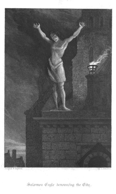 Scène uit Old St Pauls door William Harrison Ainsworth, 1855 door John Franklin