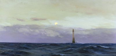 Wolf Rock vuurtoren, een rotsachtig eiland voor de kust van Cornwall, Engeland door John Fraser