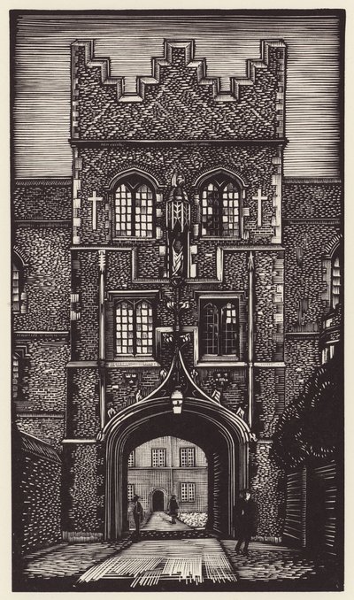 Cambridge: Jesus (houtsnede) door John Frederick Greenwood