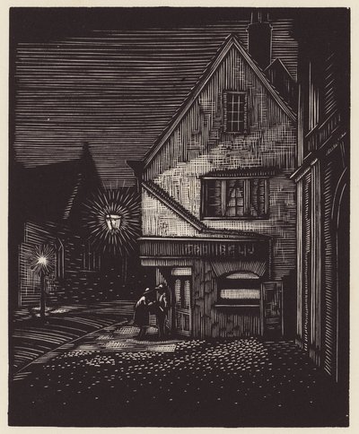 Cambridge: Peas Hill (houtsnede) door John Frederick Greenwood