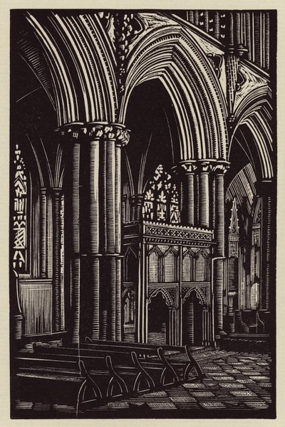 Kathedraal van Ely: In de pastorie (houtsnede) door John Frederick Greenwood
