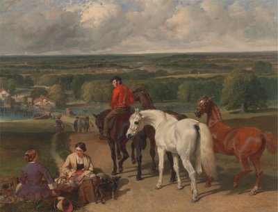 De koninklijke paarden oefenen door John Frederick Herring