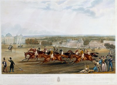 Prix du jockey club in Chantilly in 1841 door John Frederick Herring Senior