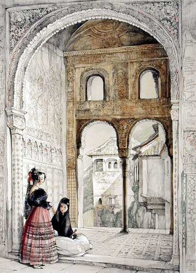 Raam in de Hal van Ambassadeurs, uit Schetsen en Tekeningen van het Alhambra door John Frederick Lewis