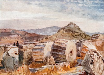 Berg Pentelikon en Lycabettos vanuit de noordoostelijke hoek van het Parthenon door John Fulleylove