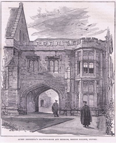 De tekenkamer en slaapkamer van Koningin Henrietta, Merton College, Oxford door John Fulleylove