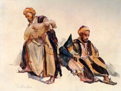 Syrische herders en herdersjongen door John Fulleylove