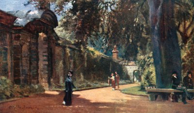 De botanische tuin (kleurenlitho) door John Fulleylove