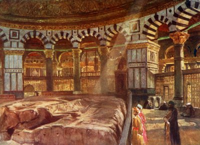 De heilige rots onder de Rotskoepel, 1902 door John Fulleylove